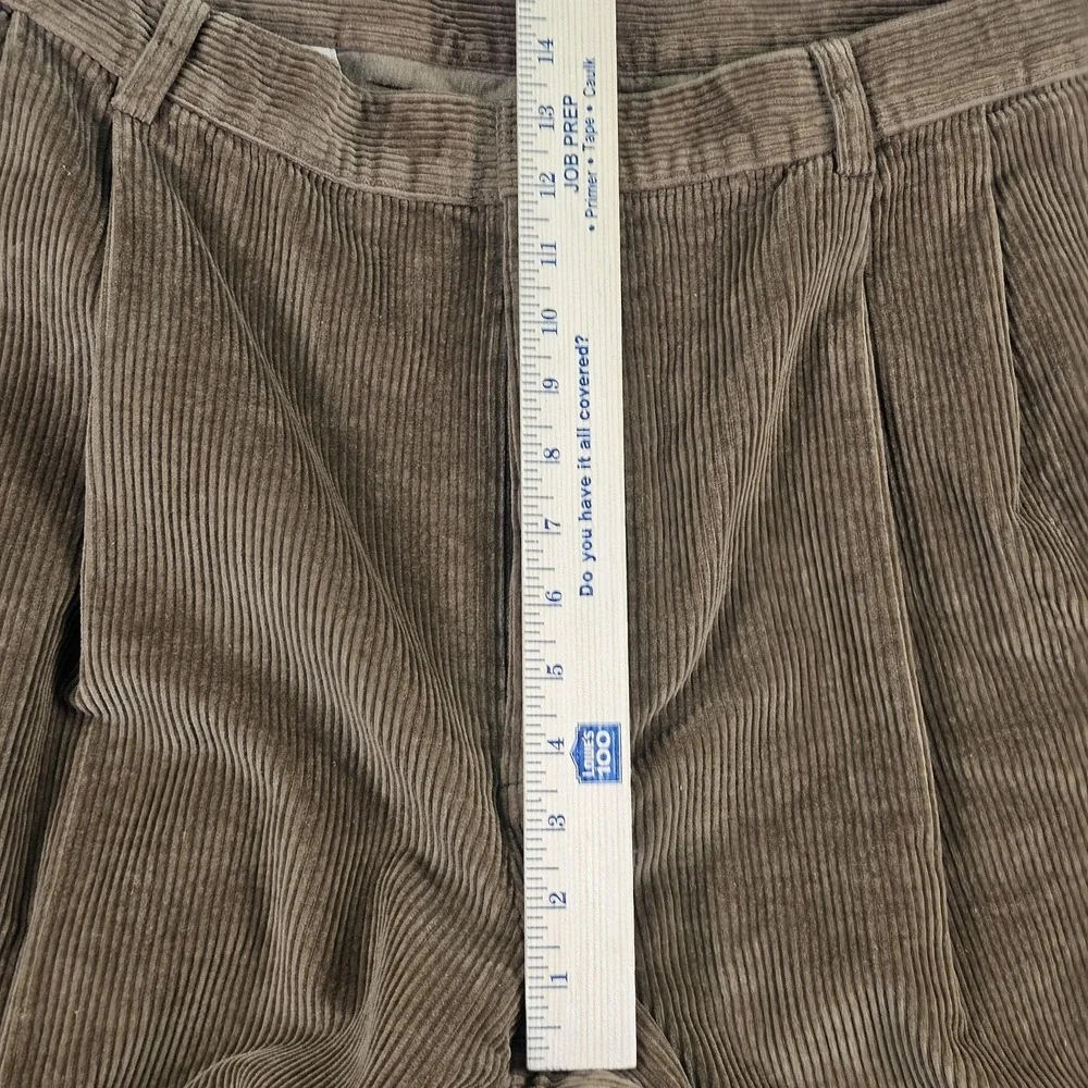 Jos. A. Bank Dress Pants Mens 42x29‎ Brown Colorfast Corduroys Pleated Cuffed